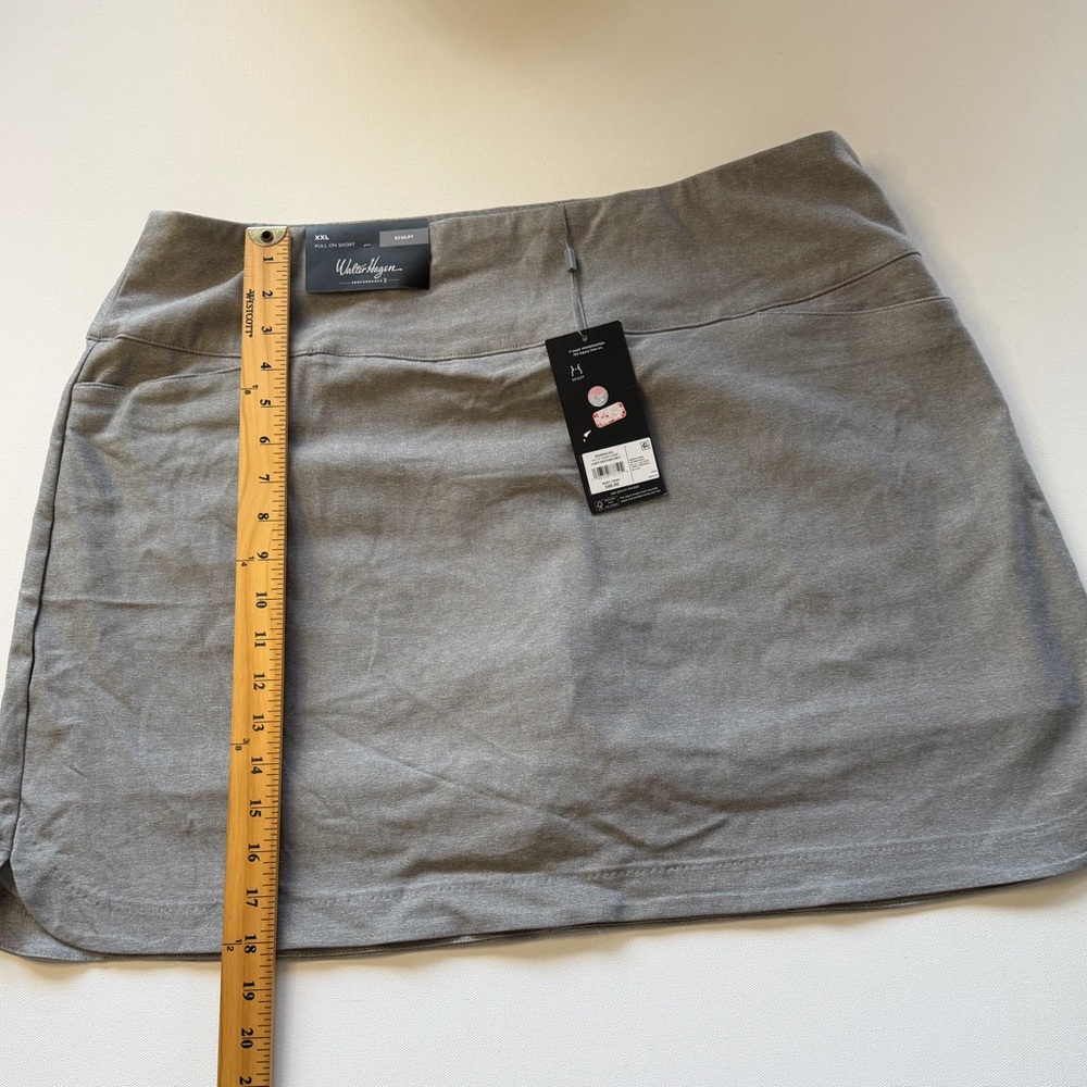 NWT Walter Hagen Performance Skort Golf Pickleball Heather Grey Pockets XXL - Picture 4 of 8